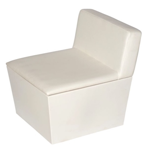 Conic lounge zit met leuning wit Conic lounge zit met leuning wit