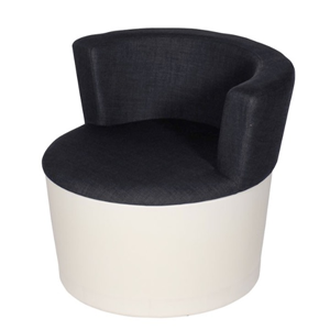 Conic O wit met zwarte zit Conic O wit met zwarte zit