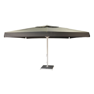 Parasol zwart met voet 4 x 4 meter
