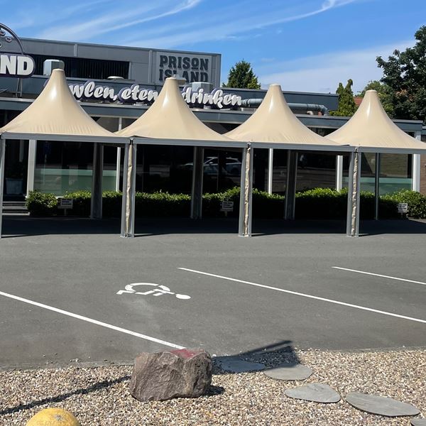 Pagodetent 3 x 3 meter cappuccino